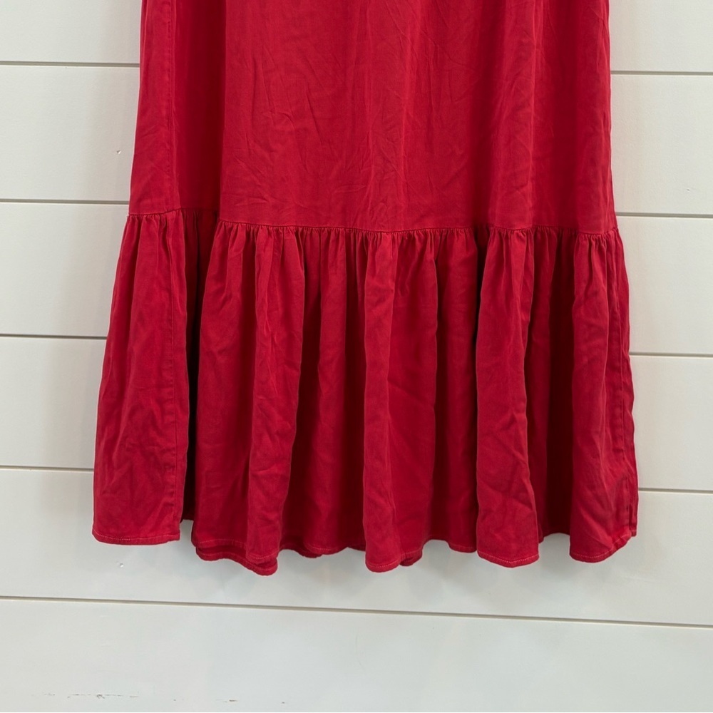 Michael Stars Red High-Low Ruffle Midi Skirt - Picture 5 of 8